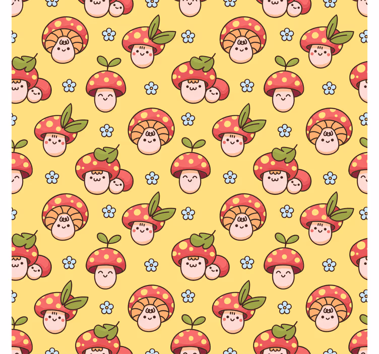Childrens blind with cute laughing mushrooms pattern - TenStickers
