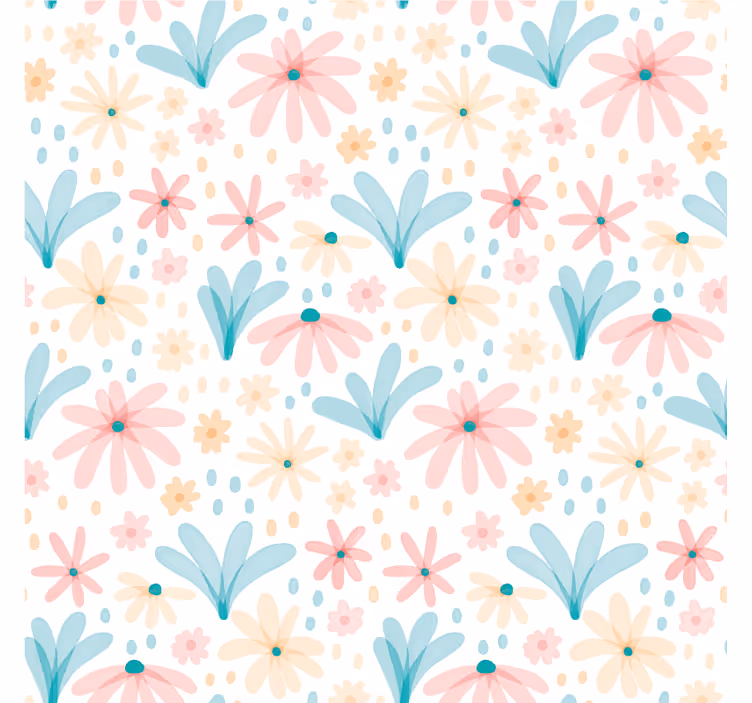 Childrens blind in pastel flower pattern - TenStickers