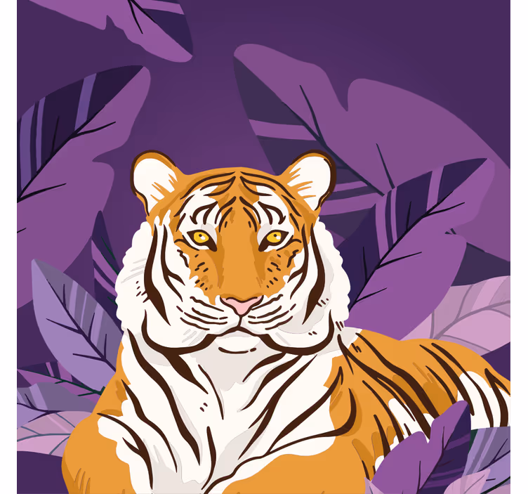 Childrens blind curious tiger jungle animals - TenStickers
