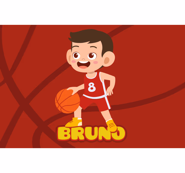Childrens blind featuring personalized basketball player - TenStickers