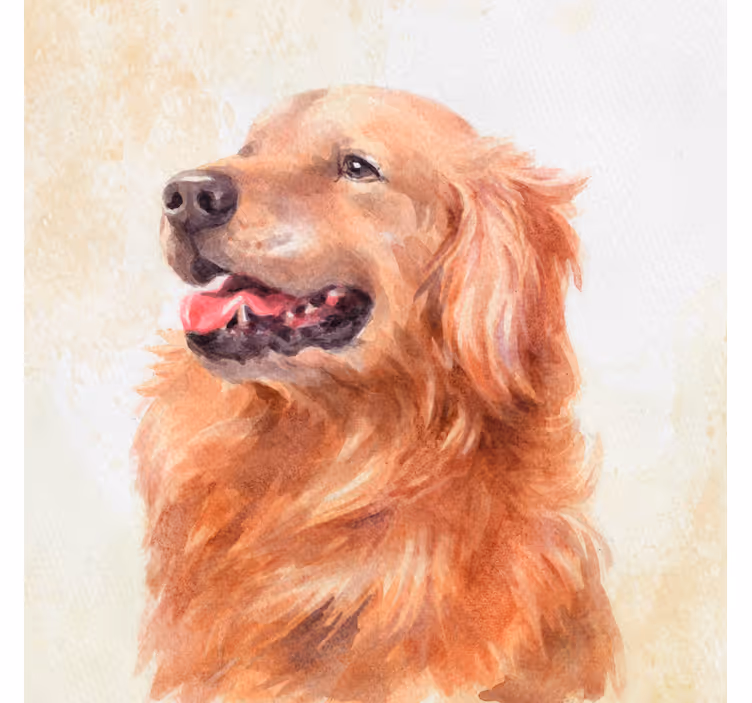 Childrens blind watercolor style dog - TenStickers