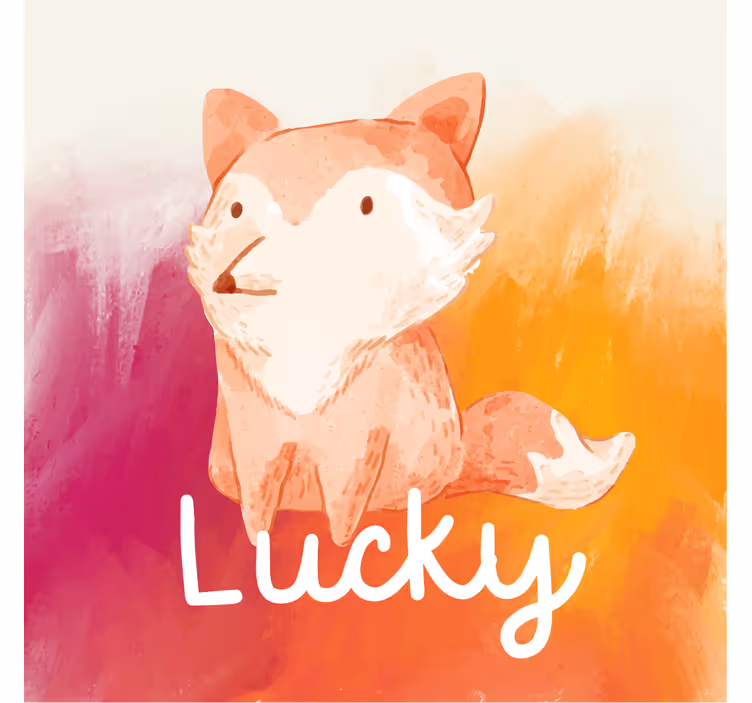Childrens blind with personalized fox design - TenStickers