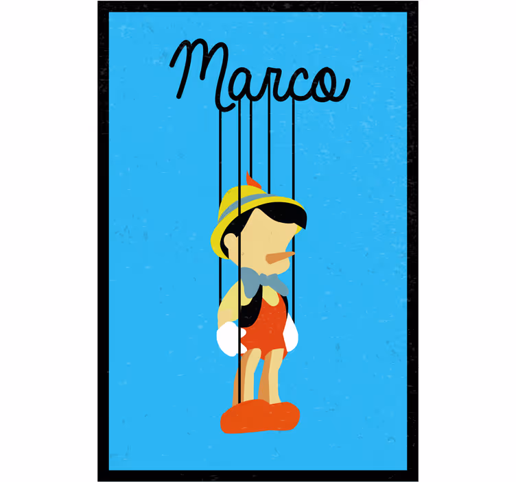Childrens blind with personalized pinocchio design - TenStickers