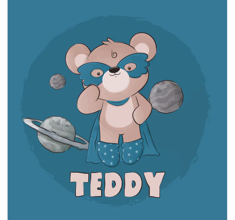 Childrens blind bear hero - TenStickers