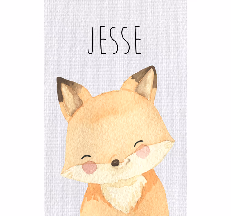 Childrens blind woodland animals fox - TenStickers