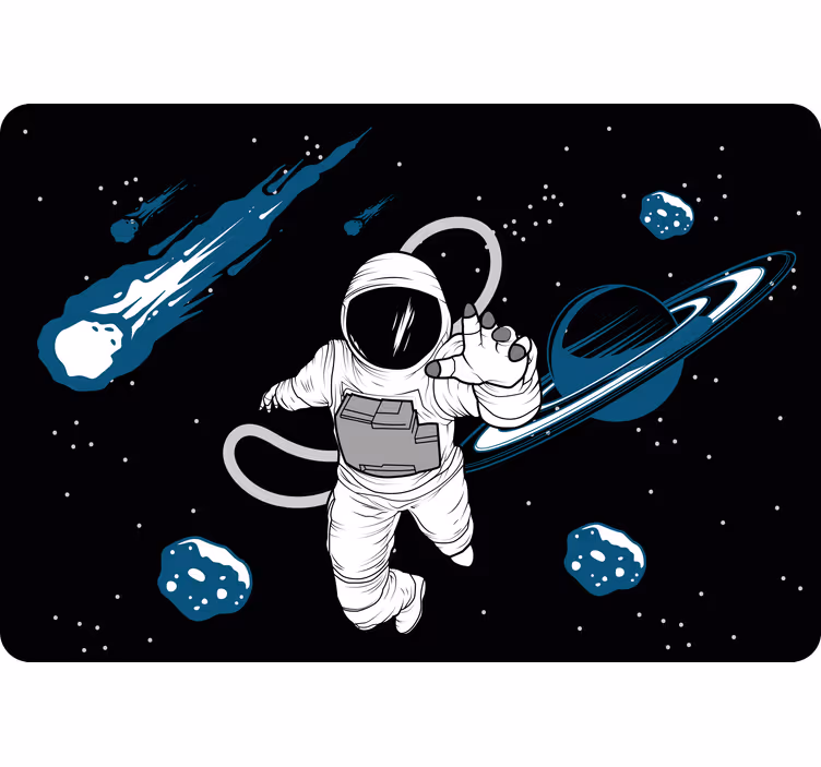 Childrens blind with hand drawn astronaut design - TenStickers