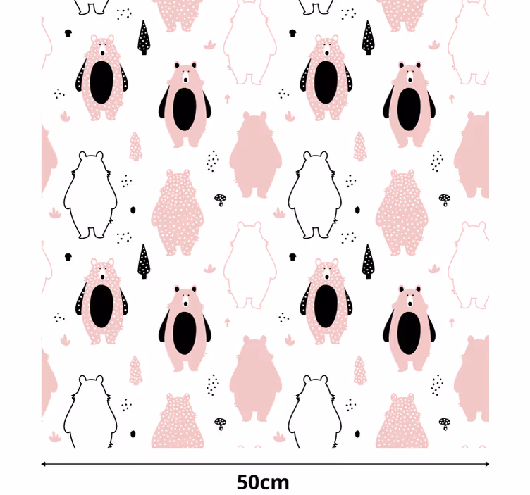 Childrens blind pink bears - TenStickers