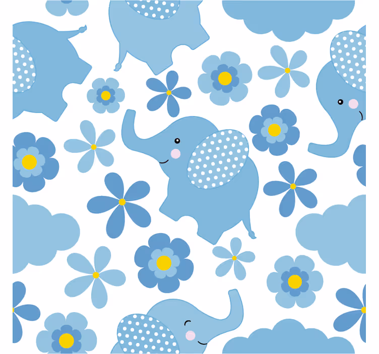 Childrens blind with blue elephant designs - TenStickers