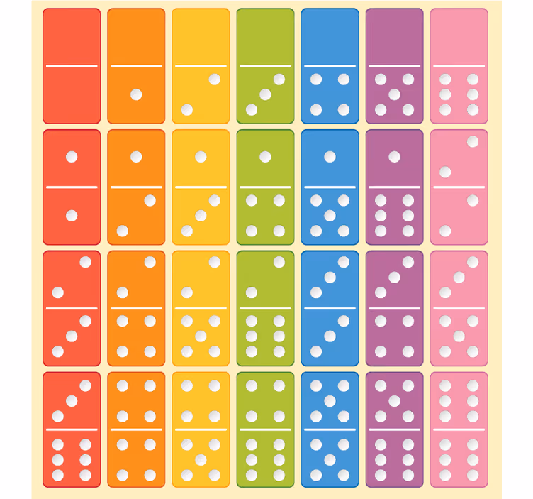 Childrens blind board game dominoes - TenStickers