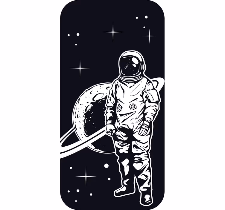 Childrens blind astronaut design with planet - TenStickers