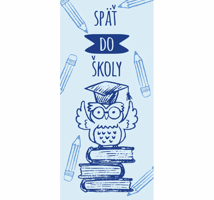 Children's blind back to school with owl - TenStickers