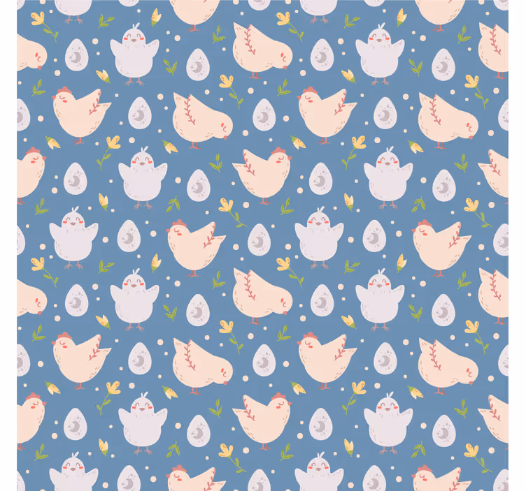 Childrens blind featuring fun chicken characters - TenStickers