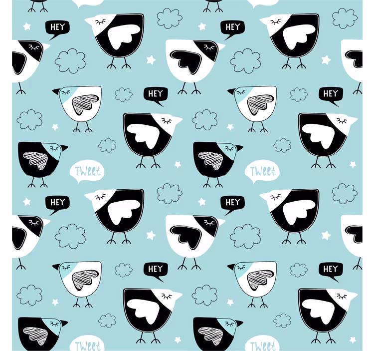 Childrens blind in black chicken pattern - TenStickers