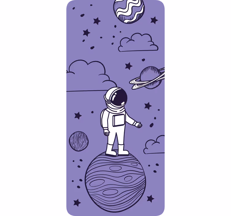 Childrens blind astronaut design with planets - TenStickers