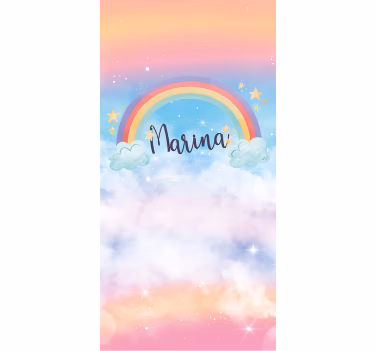 Childrens blind with a fantastic rainbow and clouds - TenStickers