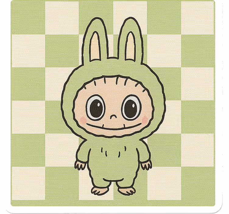 Childrens blind monster doll in canvas - TenStickers
