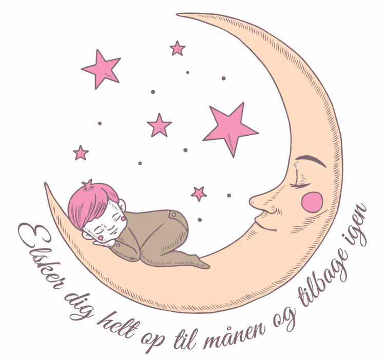 Childrens blind love you to the moon and back - TenStickers