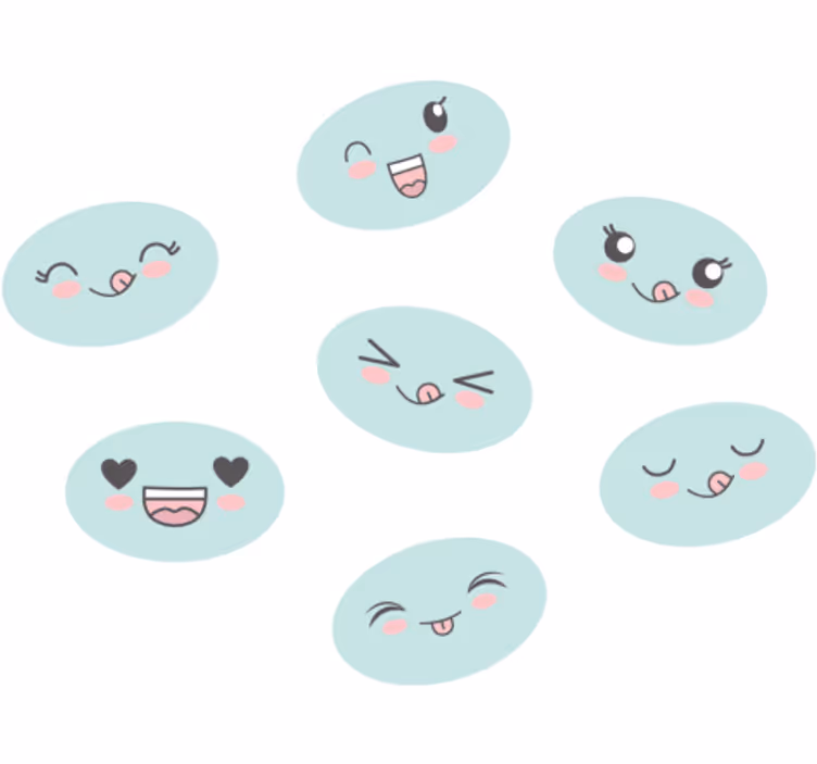 Childrens blind with adorable anime faces - TenStickers