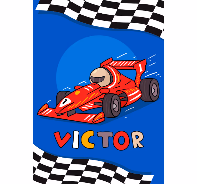 Childrens blind formula 1 for kids - TenStickers