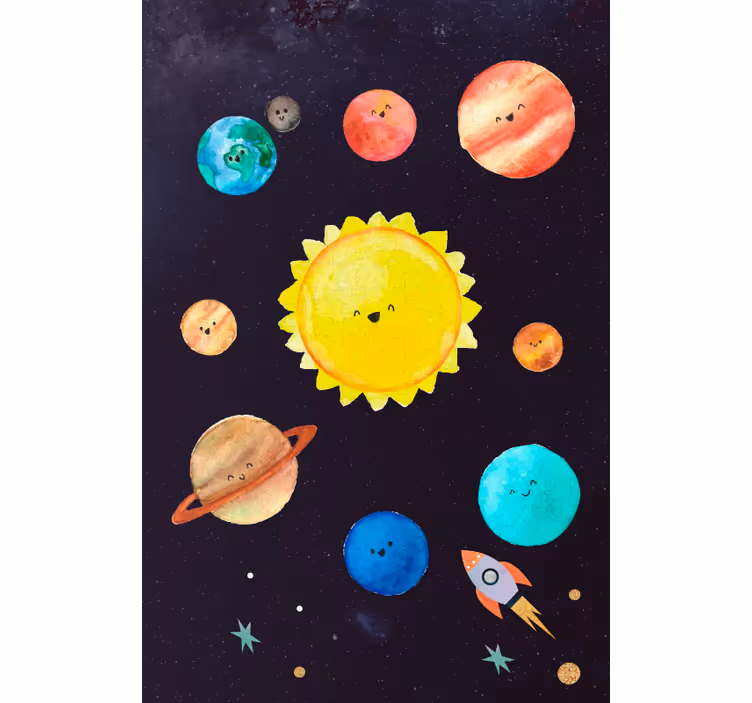 Childrens blind solar system for kids - TenStickers