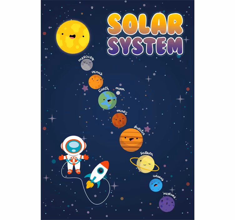 Childrens blind solar system design - TenStickers