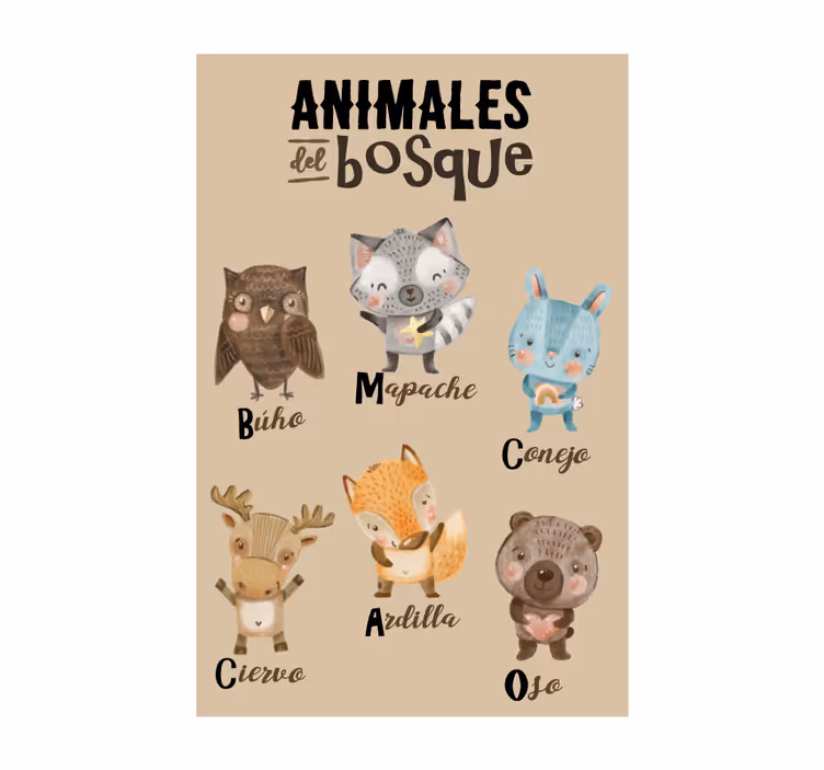 Childrens blind forest animals - TenStickers