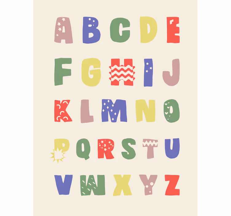 Childrens blind with a geometric alphabet - TenStickers