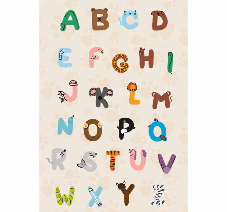 Childrens blind with an animal alphabet design - TenStickers