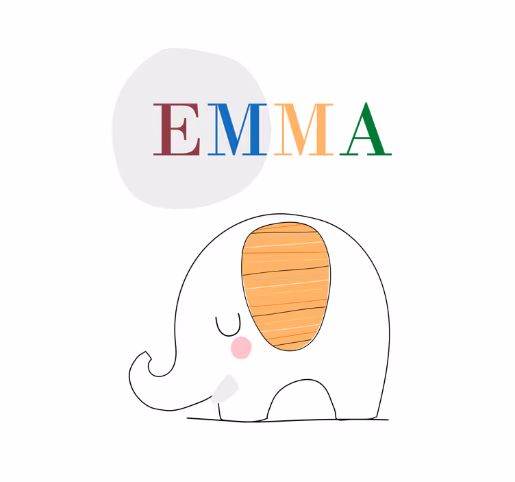 Childrens blind custom baby elephant design - TenStickers