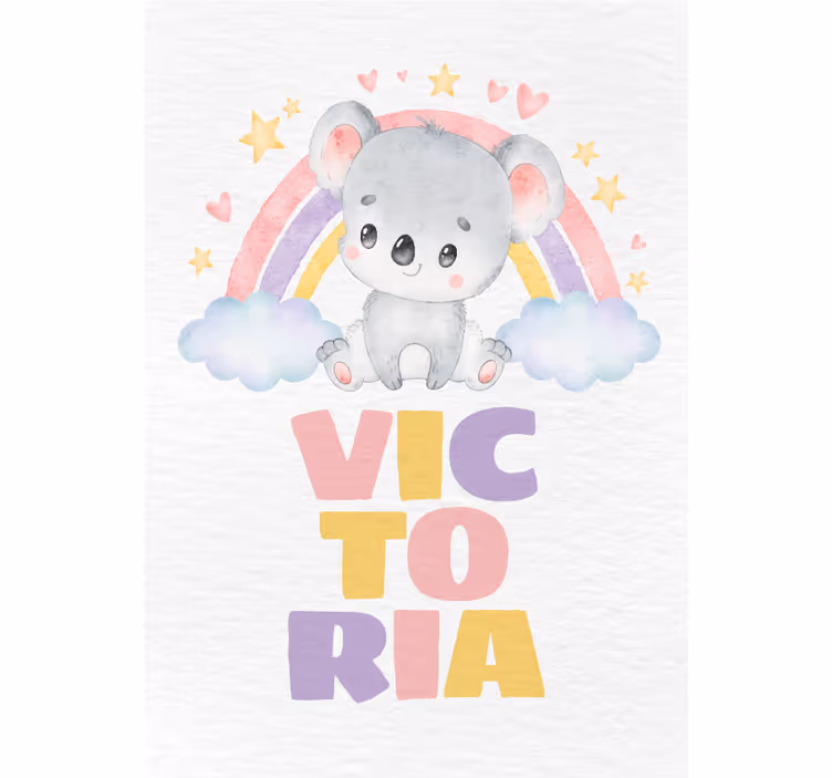 Childrens blind featuring koala and rainbow design - TenStickers