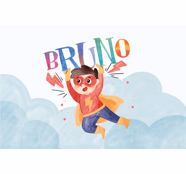 Childrens blind watercolor super kid - TenStickers