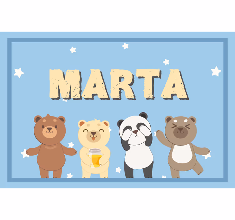 Childrens blind adorable bear customisable - TenStickers