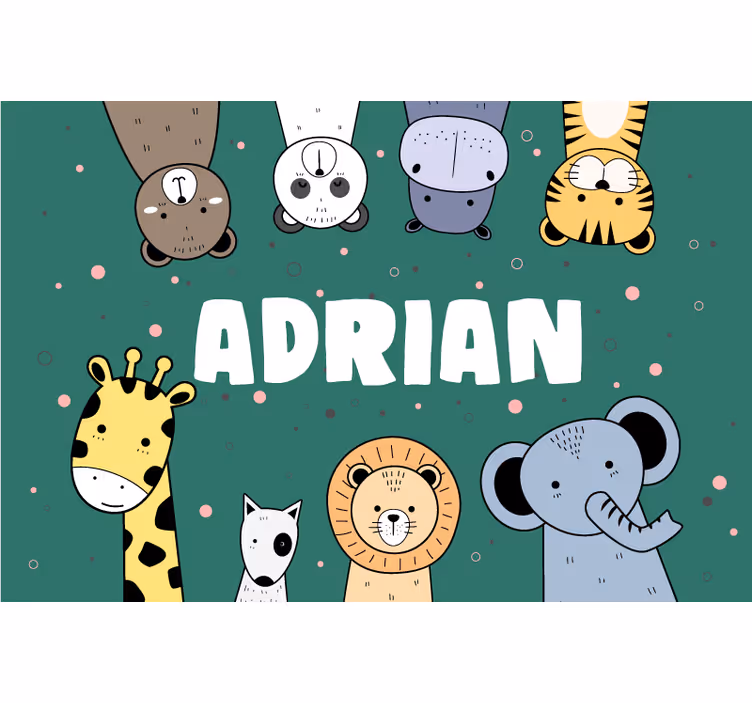 Childrens blind cute animals cartoon doodle banner - TenStickers