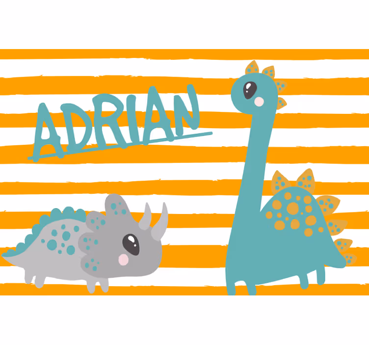 Children's blind dinosaur blue and orange - TenStickers
