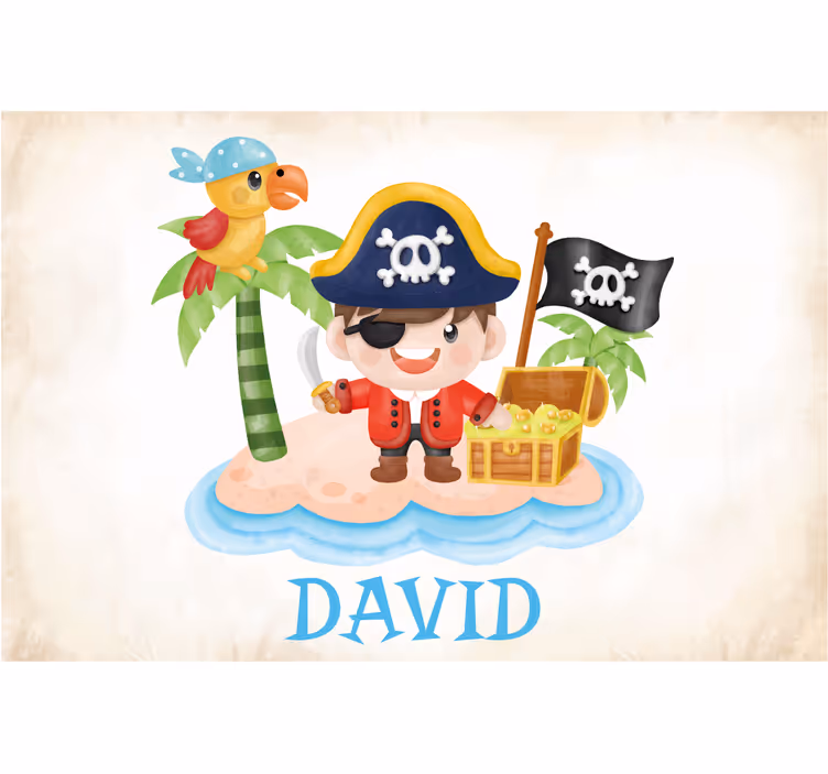 Childrens blind cartoon pirate design - TenStickers