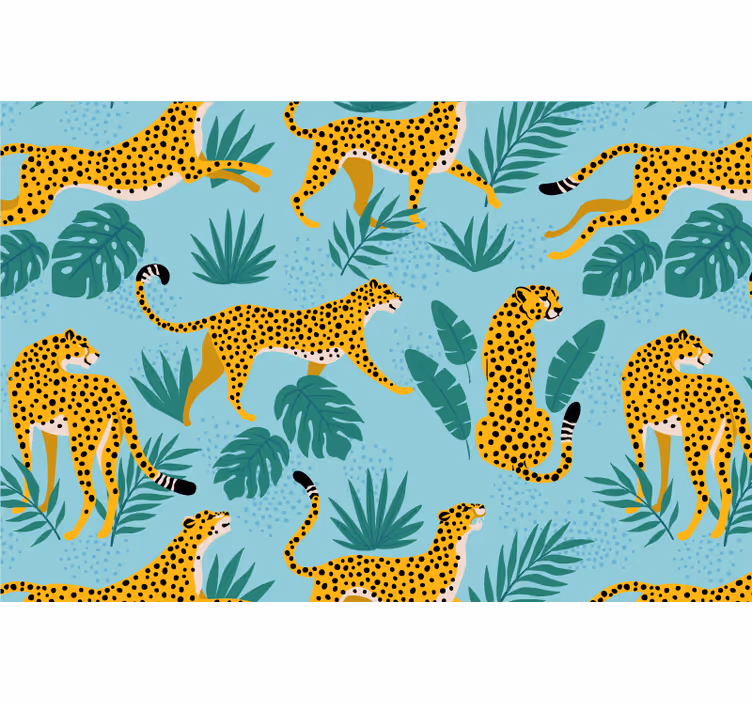 Childrens blind leopard safari design - TenStickers