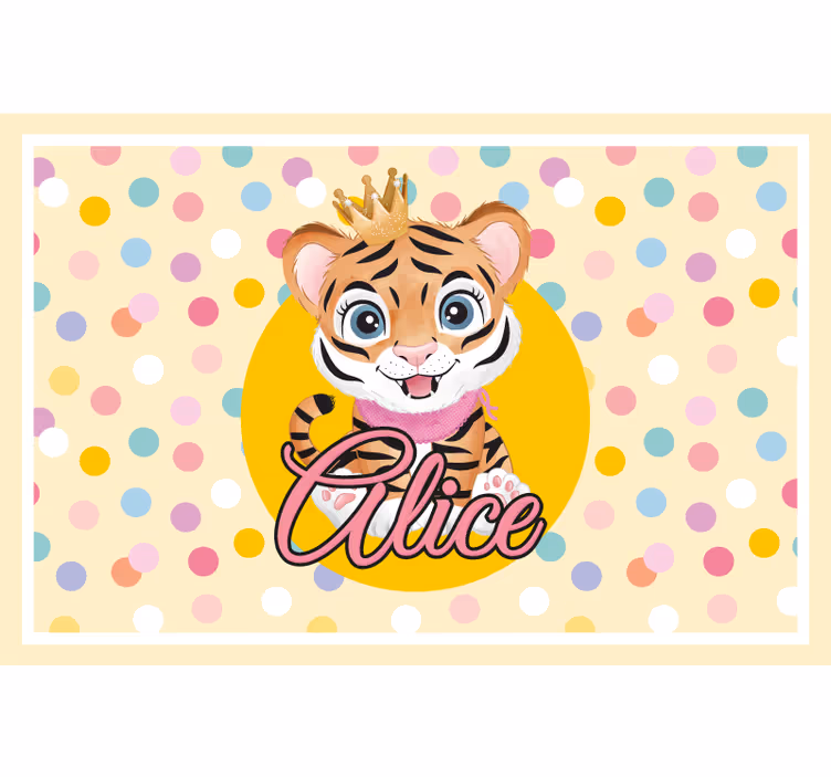 Childrens blind cute tiger design for girl - TenStickers