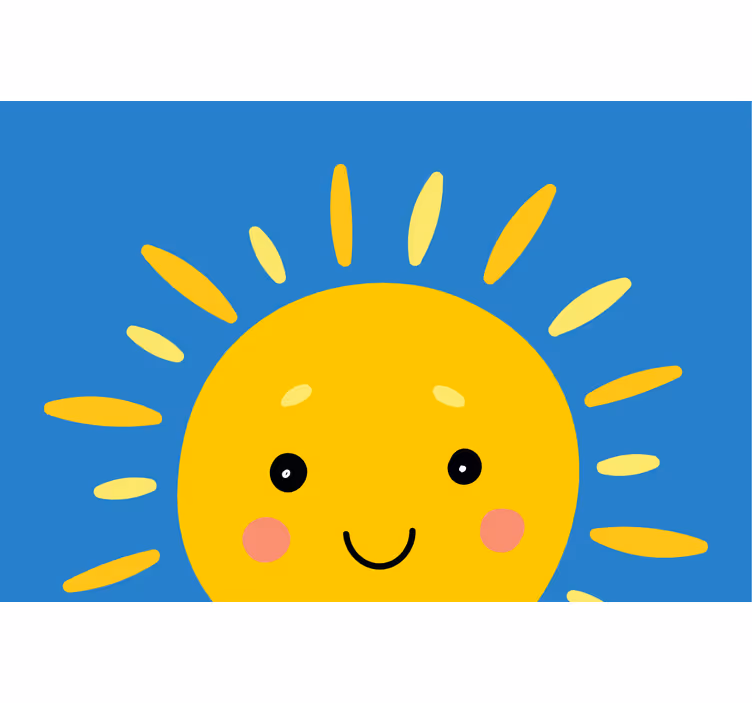 Childrens blind sun with face - TenStickers