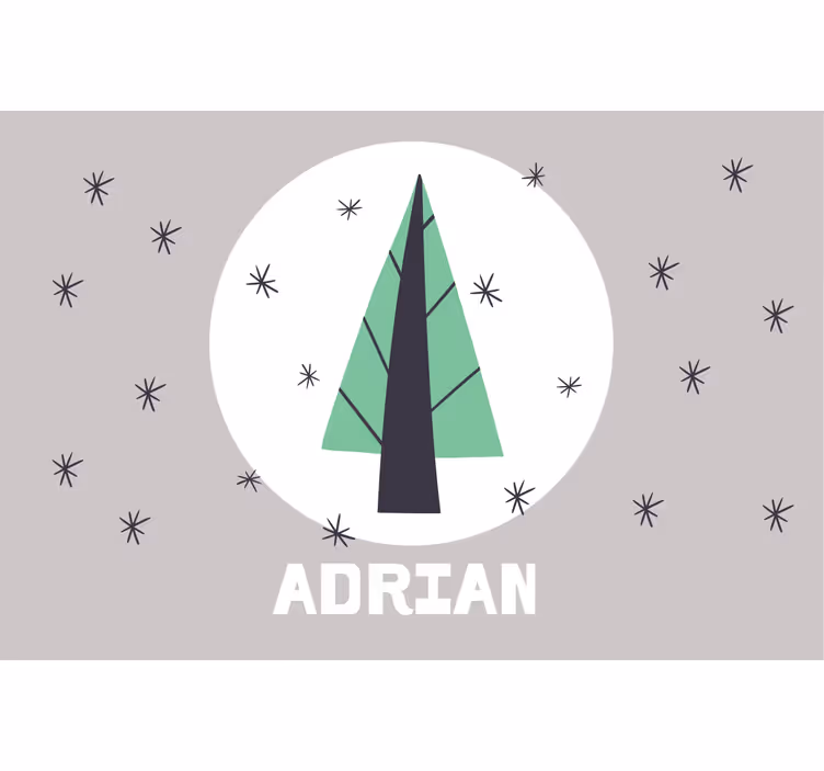 Childrens blind personalised christmas tree - TenStickers