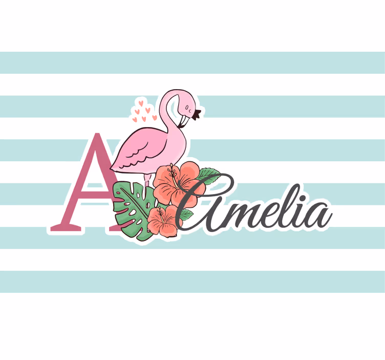Childrens blind cute flamingo animal design - TenStickers