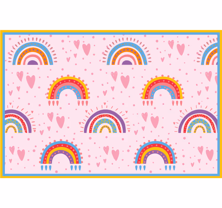 Childrens blind in pink dots and colorful rainbows - TenStickers