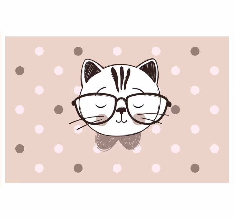 Childrens blind smart cat with glasses - TenStickers
