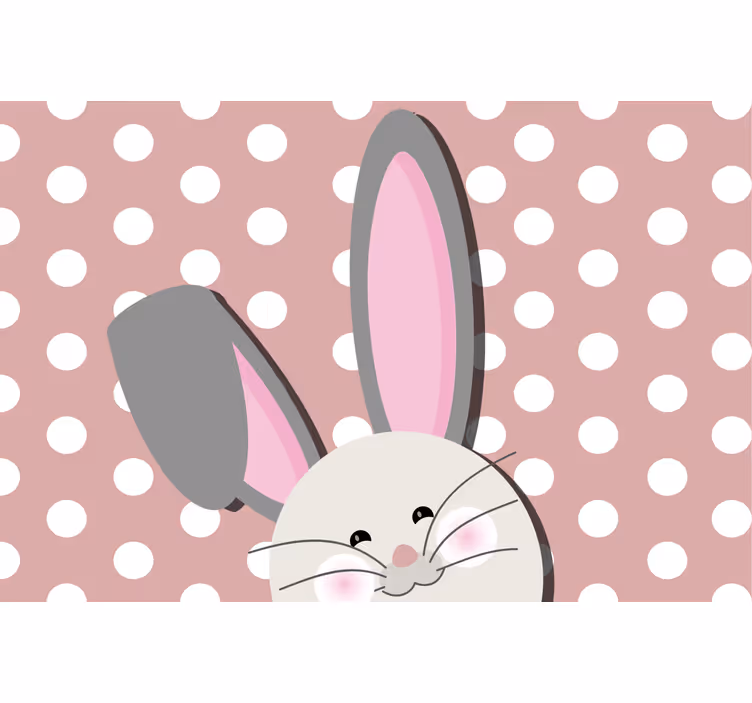 Childrens blind cure rabbit with one ear up - TenStickers