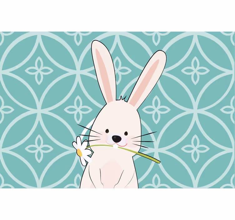 Childrens blind portrait of a rabbit - TenStickers