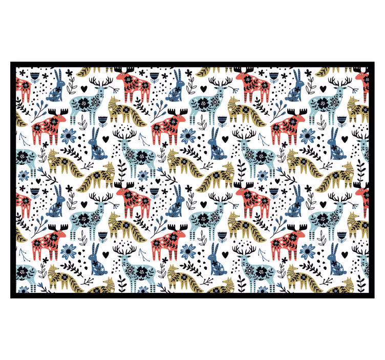 Childrens blind featuring beautiful reindeer and fox - TenStickers