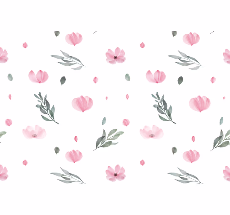 Pink minimalist little flowers childrens blind - TenStickers