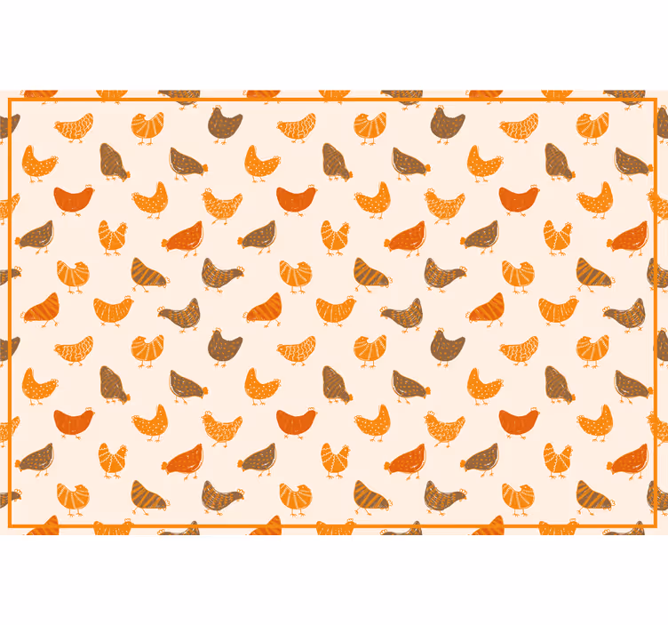 Childrens blind with orange chick pattern - TenStickers