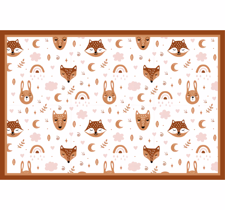 Cute brown animals and rainbows childrens blind - TenStickers
