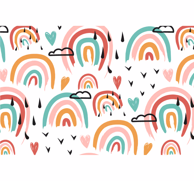 Childrens blind with watercolor minimal rainbows pattern - TenStickers