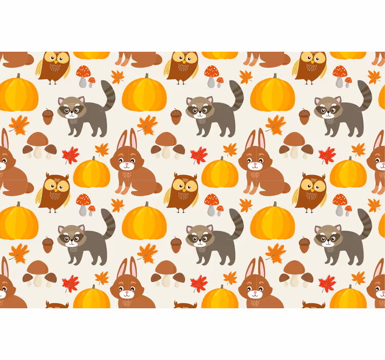 Childrens blind raccoon owl rabbit pumpkin - TenStickers